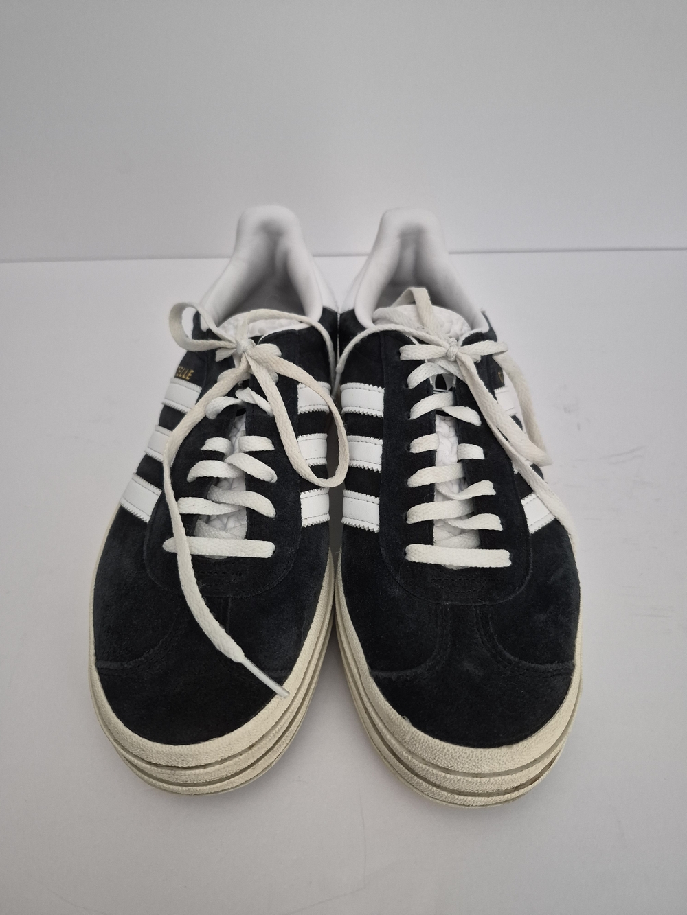 Classic Men's Black Suede Sneakers with White Stripes